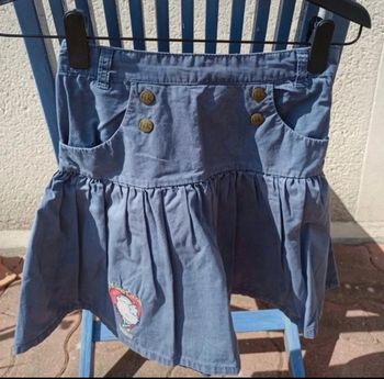 jupe hello Kitty bleu marine fermeture éclair sanrio 10 ans