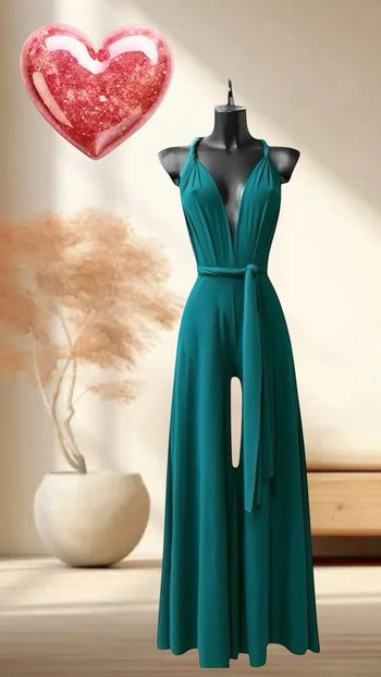 Superbe combi bleu vert multi positions dos nu