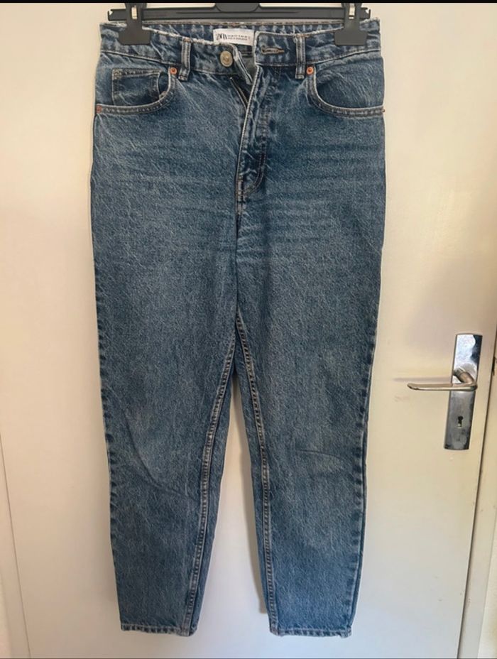 Jeans mom Zara femme Taille 36 bleu - photo numéro 6