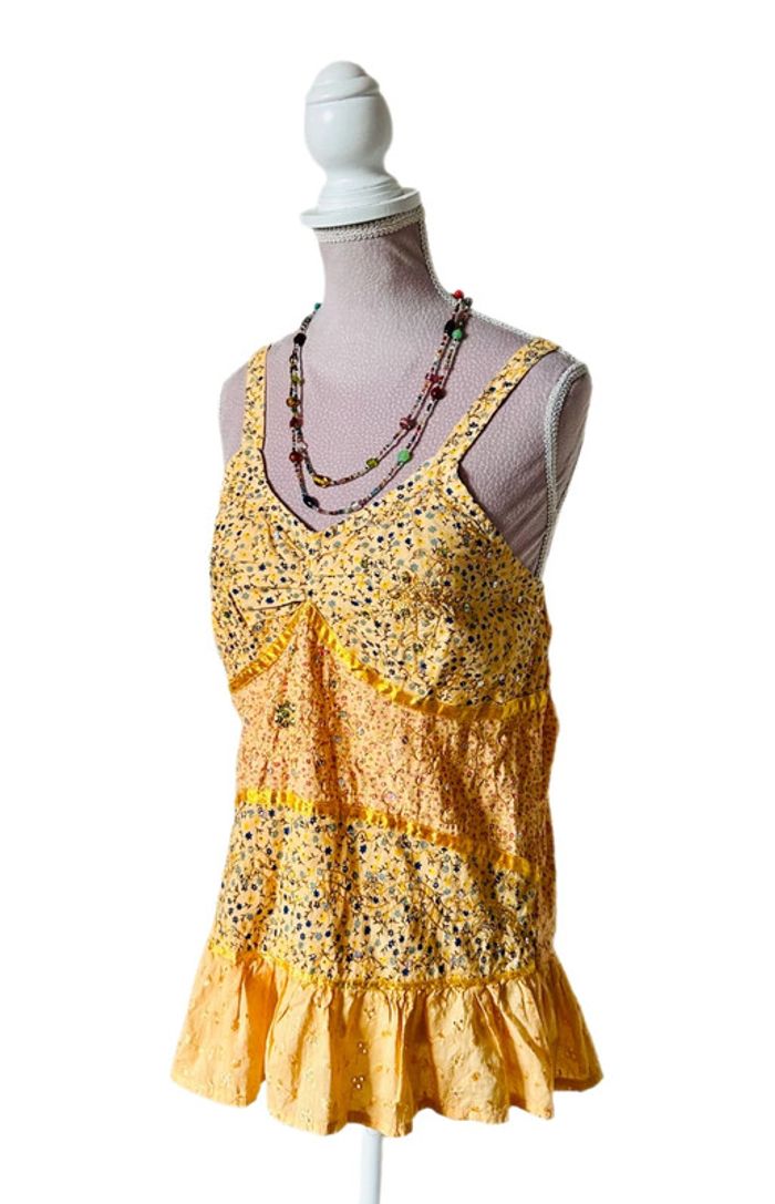 🌞🌿Top boho chic et lumineux brodé made in India Summer fairy soul hippie top🌿🌞 - photo numéro 6