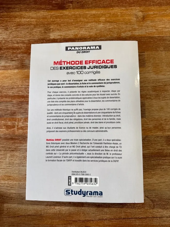 Livre, méthode, efficace des exercices juridiques avec 100 corriger - photo numéro 3