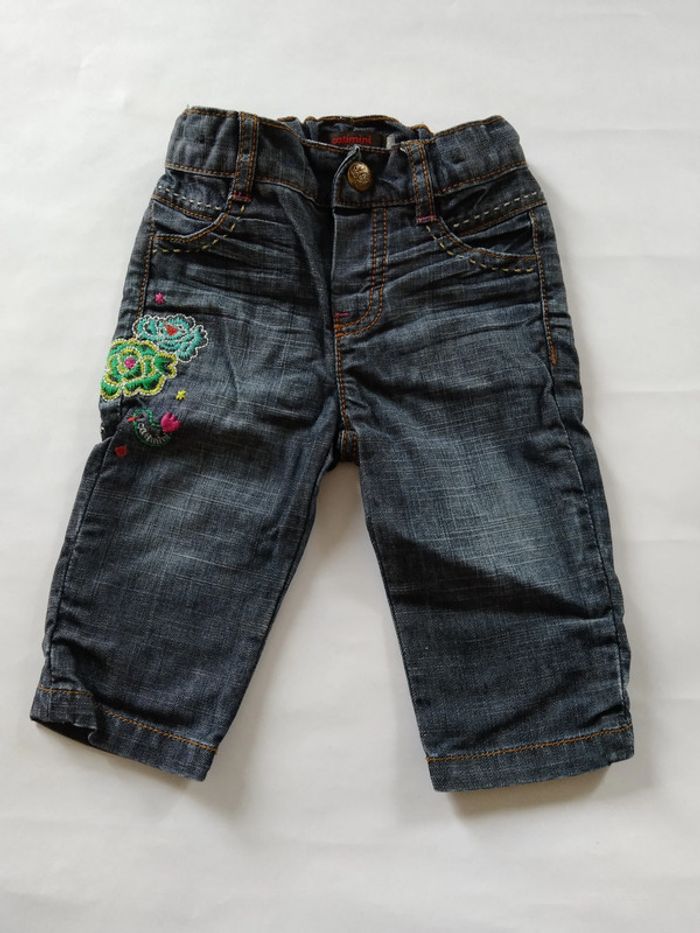 jean bleu catimini fille 6 mois