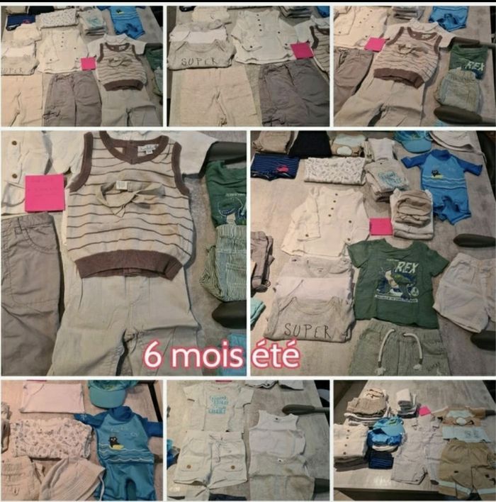 Lot numéro 7 de vêtements printemps- été garçon 6 mois