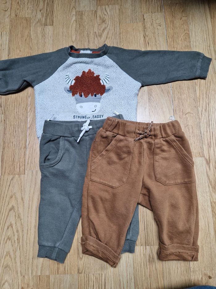 Lot sweat et 2 pantalons