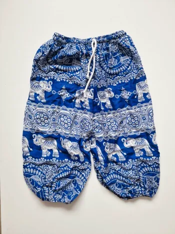 Pantalon / sarouel Thaïlandais pour enfant - Bleu - Éléphants - Neuf ! (5 ans)