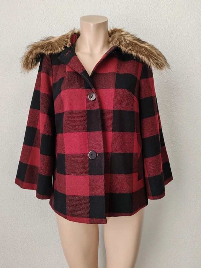 Manteau court col avec fourrure Atmosphère taille 38
