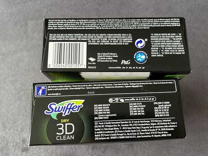 Lot de 2 boîtes de 14 lingettes swiffer dry 3D - photo numéro 4