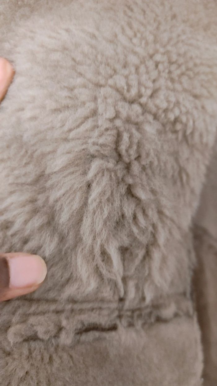 Manteau vintage en peau de mouton retourné shearling montone sheepskin réversible - photo numéro 15