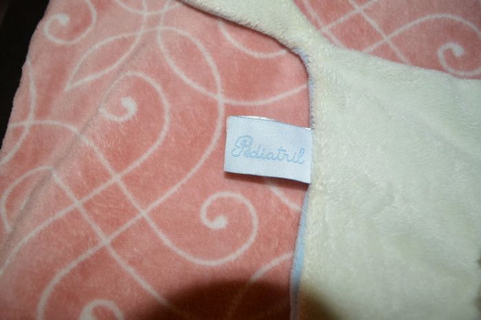 Doudou plat avene pediatril mouton blanc dessous bleu - photo numéro 2