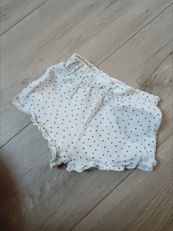 Short blanc à coeur