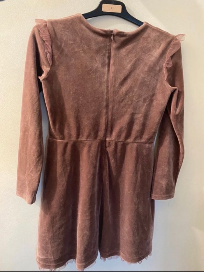 Robe mi-longue, marron rosé,doublée+ tulle - photo numéro 2