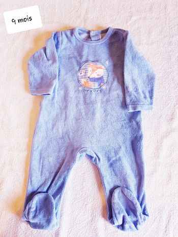 Pyjama velour sucre d'orge 9 mois