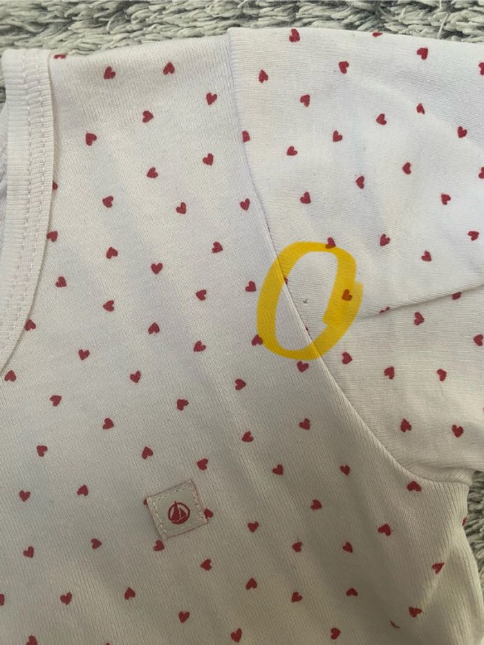 Teeshirt blanc avec coeur Petit Bateau 6 ans - photo numéro 4