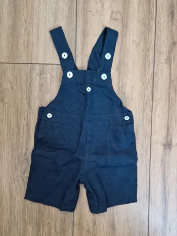 Salopette short bleu marine - Tartine et Chocolat - 1 an