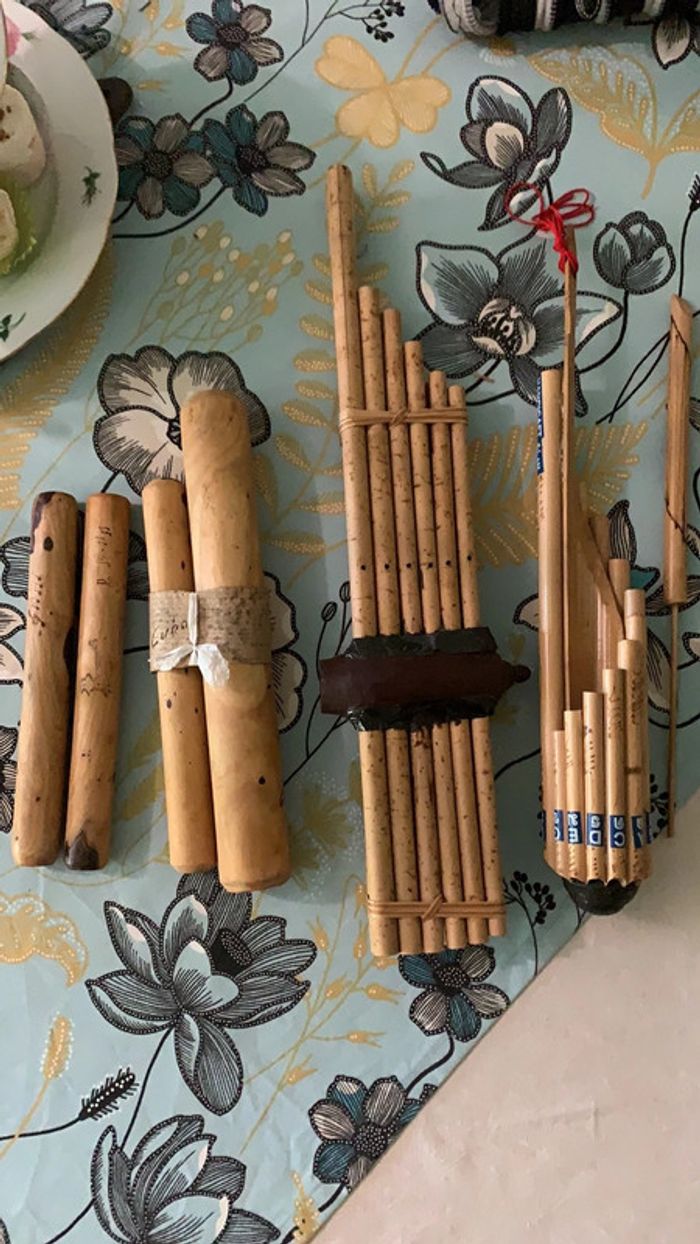 5 jouet de musique en bois vintage