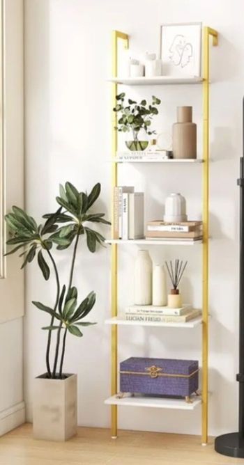 étagère blanche et or neuf