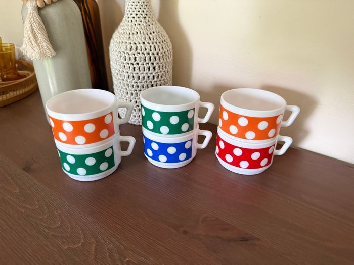 Tasses Polka - Vintage - photo numéro 2