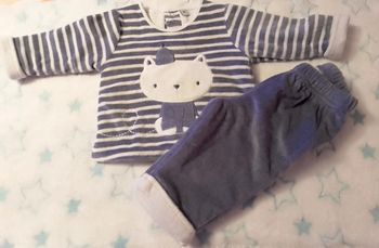 Ensemble chaud motif chat