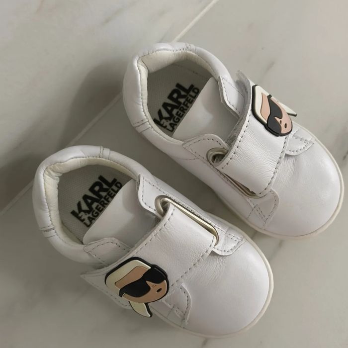 Baskets à scratch en cuir pour bébé Pointure 20 Karl Lagerfeld - photo numéro 3