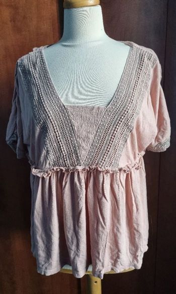 Blouse rose taille L