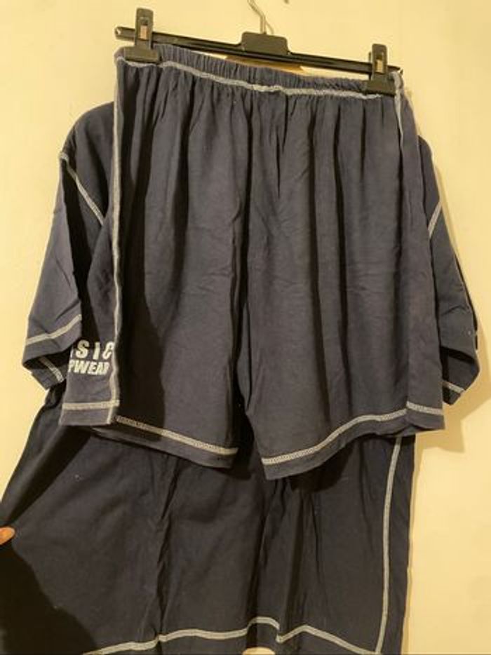 Ensemble de pyjama bleu marine taille M 100% coton - photo numéro 4