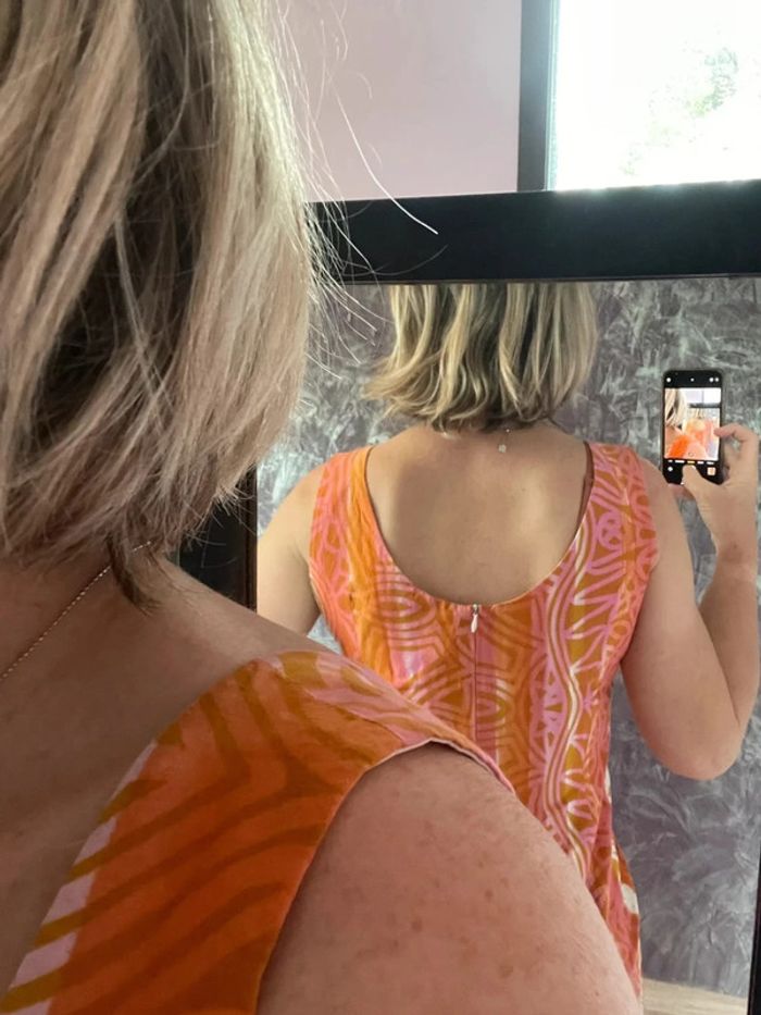 Superbe robe été chic orange - photo numéro 3