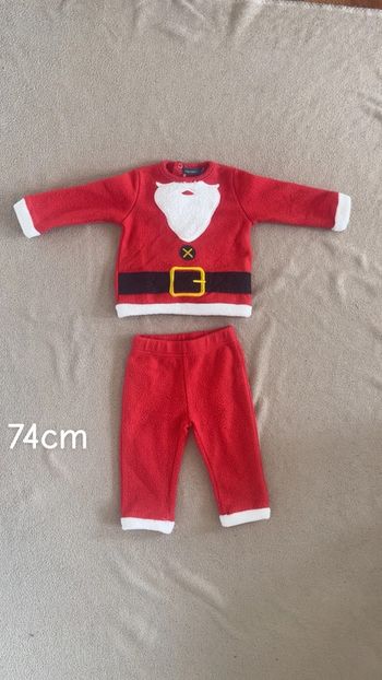Pyjama Noël deux pièces 74cm