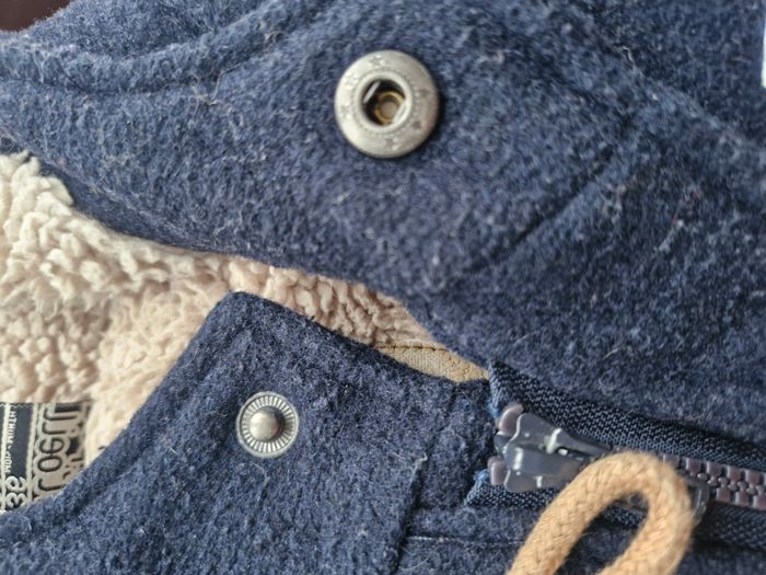 Duffle-coats zippé capuche 36 mois Tape à l'oeil Bleu marine camel écusson Baby Team NYC 1986 - photo numéro 8
