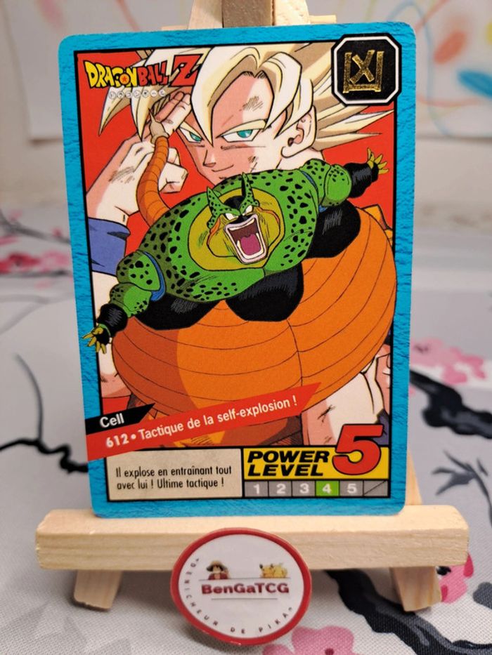 Carte Cell 612 Tactique de la self explosion ! Dragon Ball Z Cardass Bandai 1996 Le Grand Combat Fr