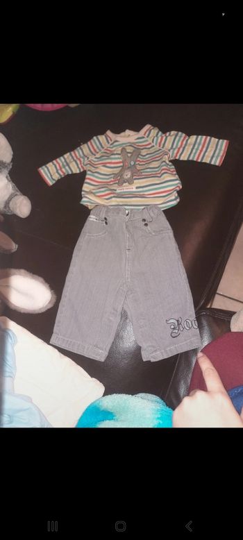 Ensemble 3 mois pantalon t-shirt manche longue