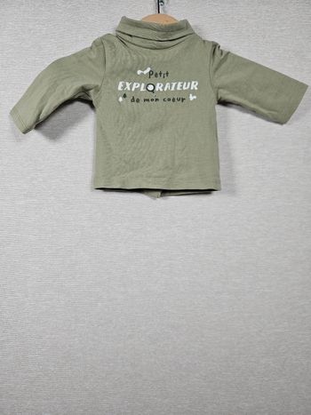 T-shirt manche longue kiabi 1 mois 52-55cm