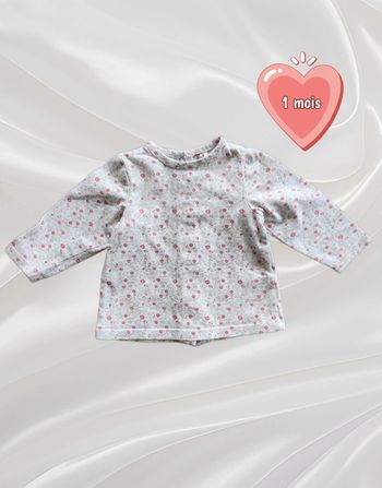 Haut manches longues fille 1 mois
