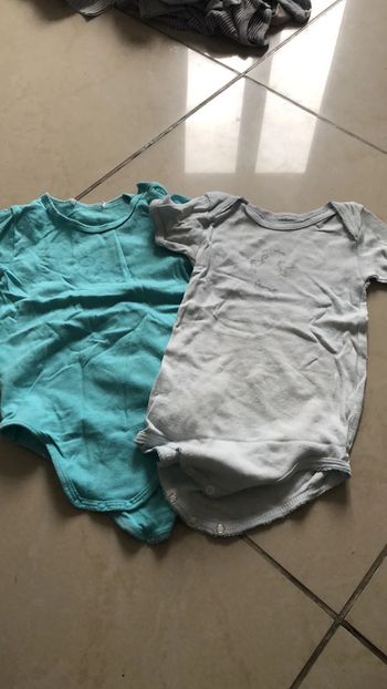 2 bodys manches courtes