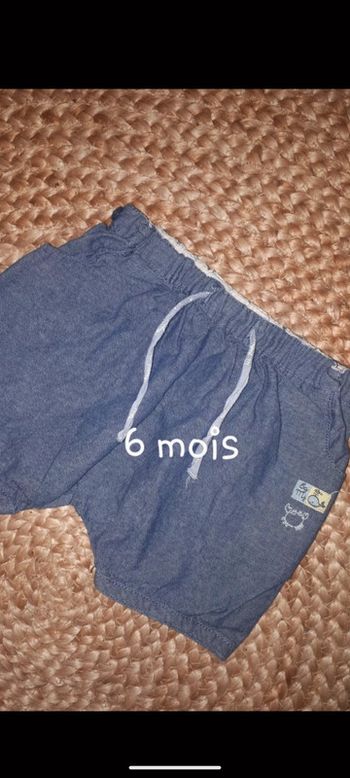 Short bleu jean garçon - 6 mois