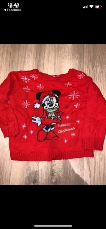 Pull de Noël Minnie taille 18 mois