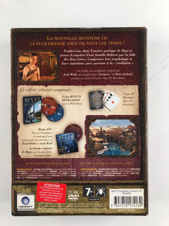 Myst IV Révélation édition collector et Myst PC - photo numéro 6