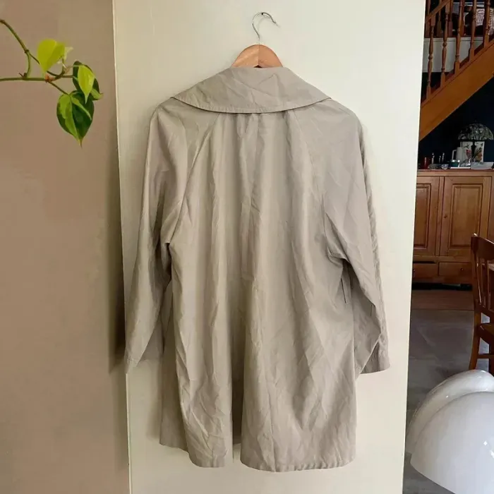 Veste trench beige La City T38-40 coupe droite fluide, col à revers, mi-saison léger V038 - photo numéro 5
