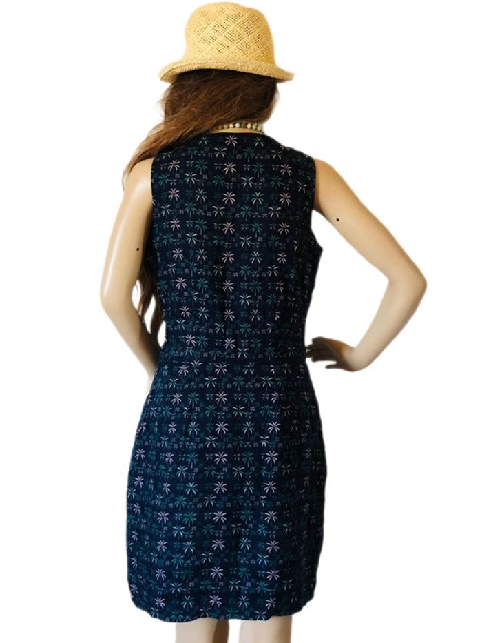 🌴Robe d’été nature 100% lin Etam Palm tree vibes Summer dress🌴 - photo numéro 7