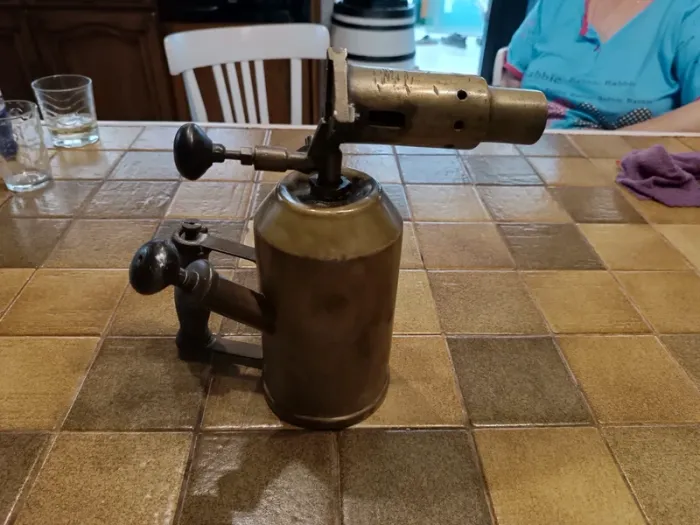 Chalumeau lampe à souder vintage en laiton