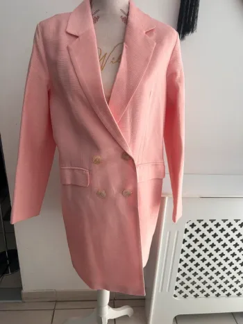 Veste longue rose Kiabi 40