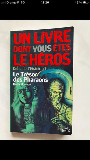 livre le tresor des pharaons