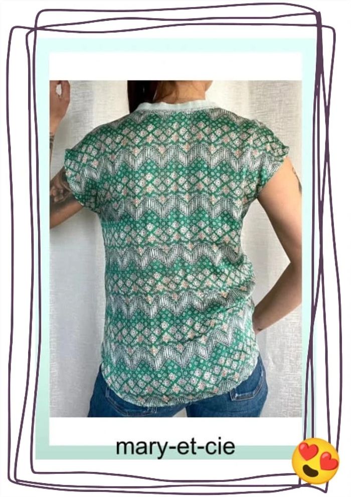 SOLDÉ - Blouse manches courtes taille 2 - rue des Abbesses - photo numéro 5