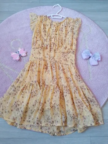 Robe voile fleuries champêtre Bohême cérémonie