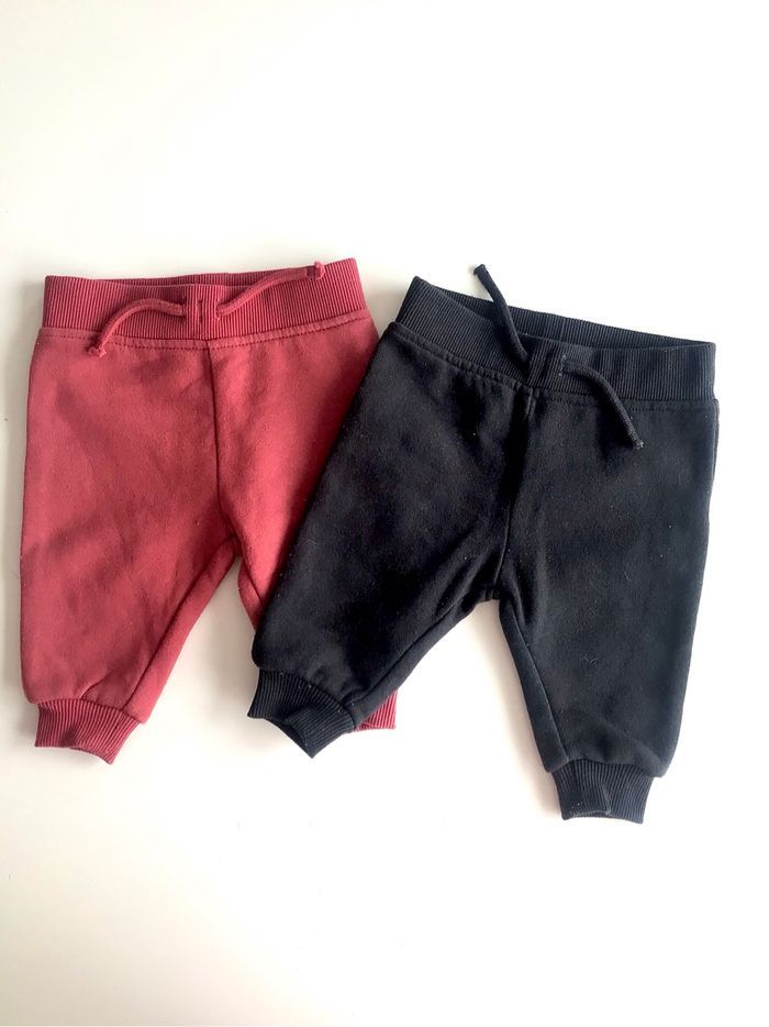 2 pantalons joggings molletonnés 0*3 mois