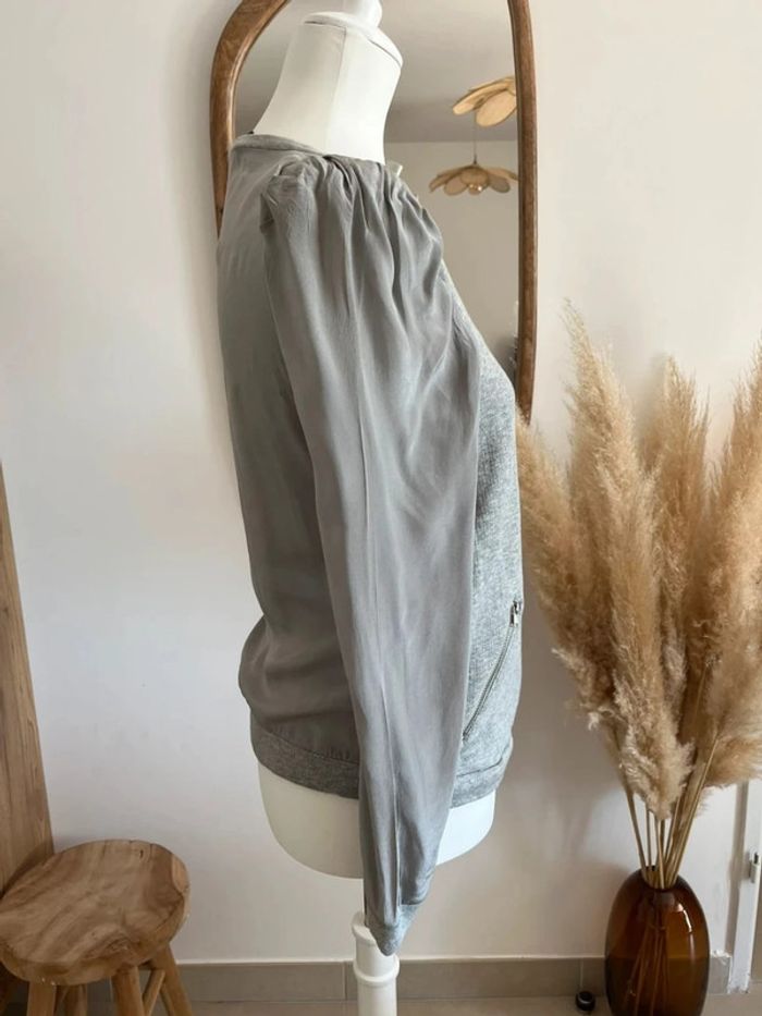 Veste/gilet dos et manches transparents gris Two Days - photo numéro 3