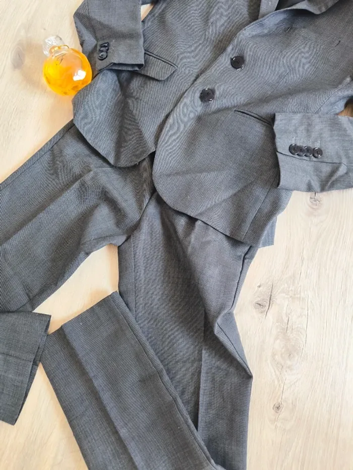 Costume garçon Zara Boys gris 9-10 ans / 140 cm - Extrafine Wool - Tailored Fit - photo numéro 4
