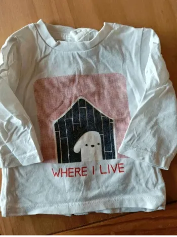 T  shirt  a manches  longues  chien