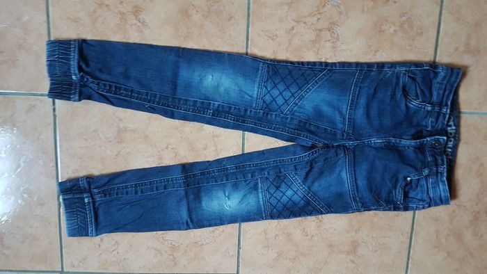 Jeans à pression fille 8 ans bleu Vert Baudet
