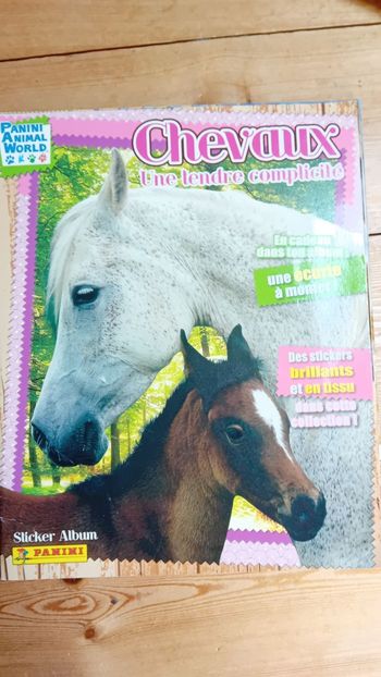 Panini chevaux tendre complicité