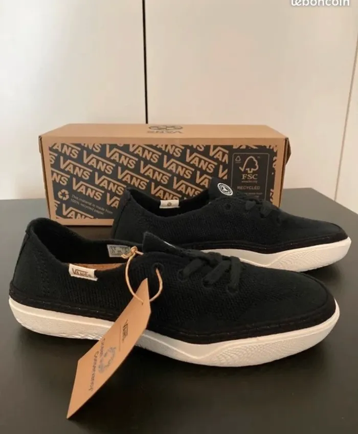 Vans baskets circle vee noir confortable taille 36,5